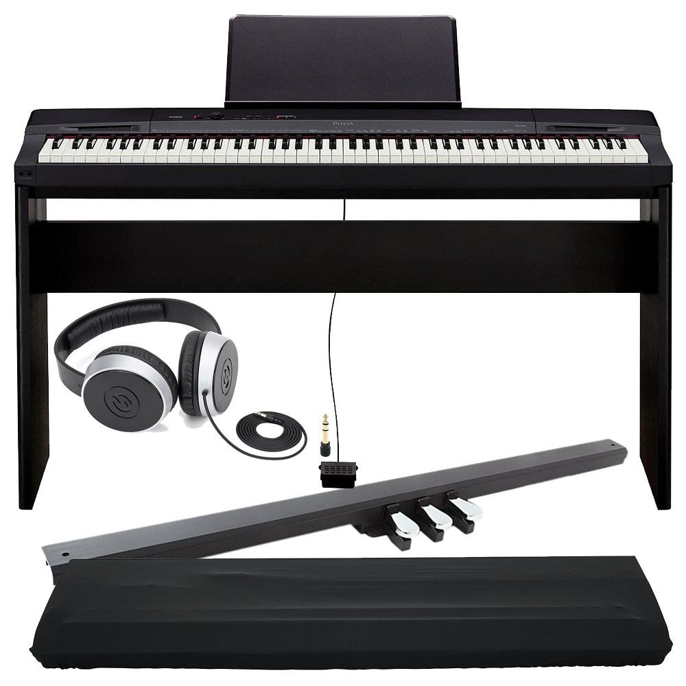 Casio Privia Px 160 88 Key Digital Piano Cs 67 Stand Sp33 3 Pedal Board Dust Cover Samson Headphones Bundle