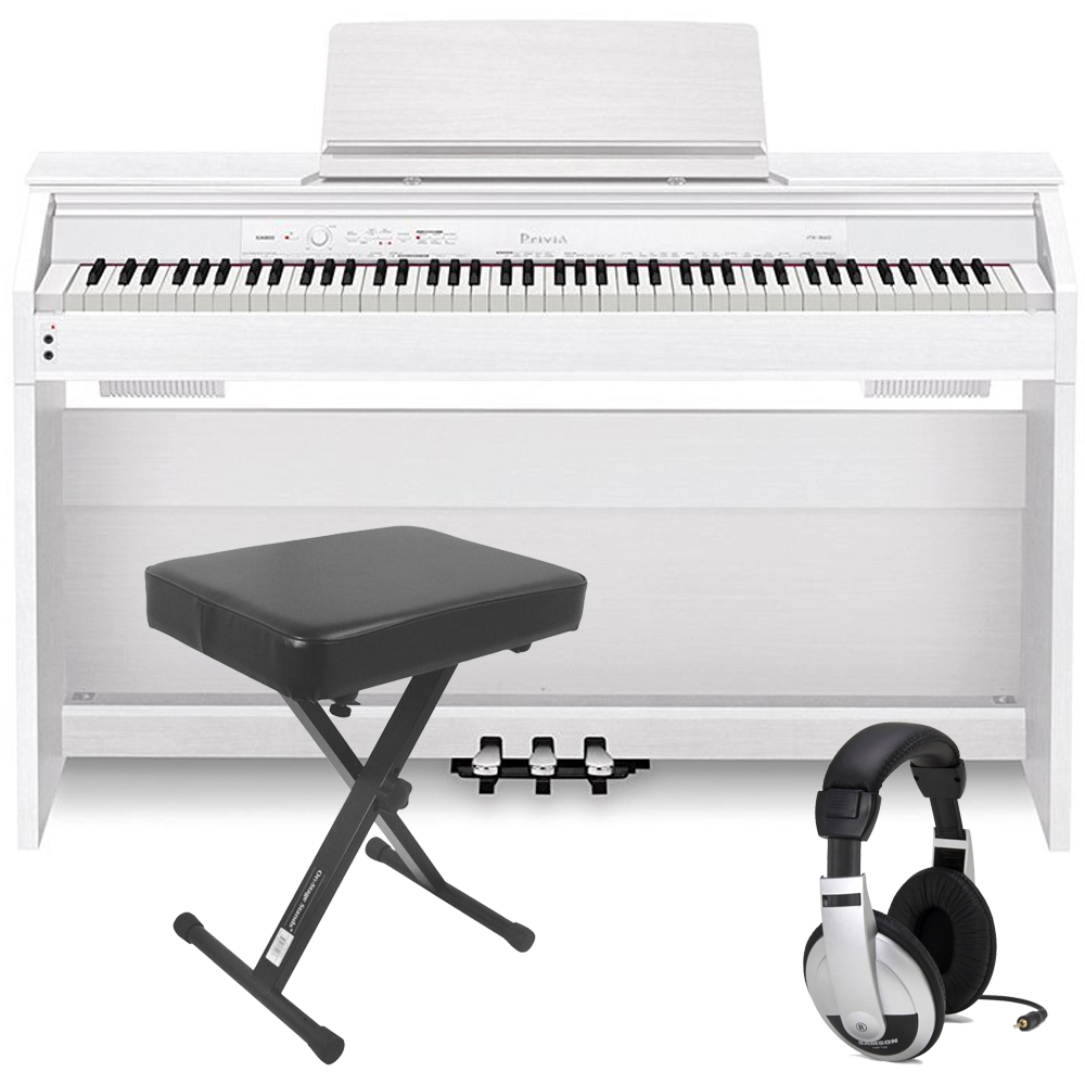 Casio Privia Px 760 88 Key Digital Piano White With Bench And