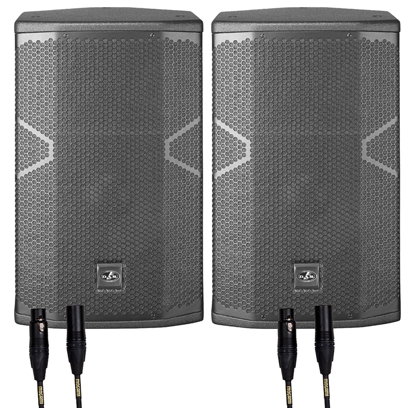 D.A.S. Audio ACTION 12A 12" 1000W Powered Speaker Pair with Mogami Cables
