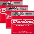 3-Pack of Dunlop JRN1156DB Jim Root String Lab Series Drop-B Guitar Strings, 11-56