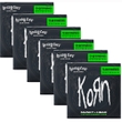 6-Pack of Dunlop KRHCN1065 Heavy Core Korn 7-String Guitar Strings, 10-65