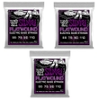 3-Pack of Ernie Ball 2811 Power Slinky Flatwound Electric Bass Strings, 55-110
