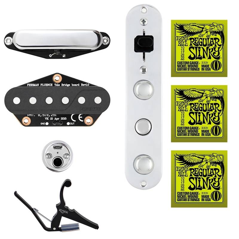 Fishman Fluence Greg Koch "Gristle-Tone" Telecaster Pickup Set with Strings and Capo