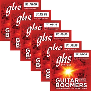 6 sets ghs electric boomers gbul ultra light nickel plated steel guitar strings 8 38
