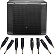 JBL SRX818SP 18" Self-Powered Subwoofer System with (4) Mogami Stage XLR Cables