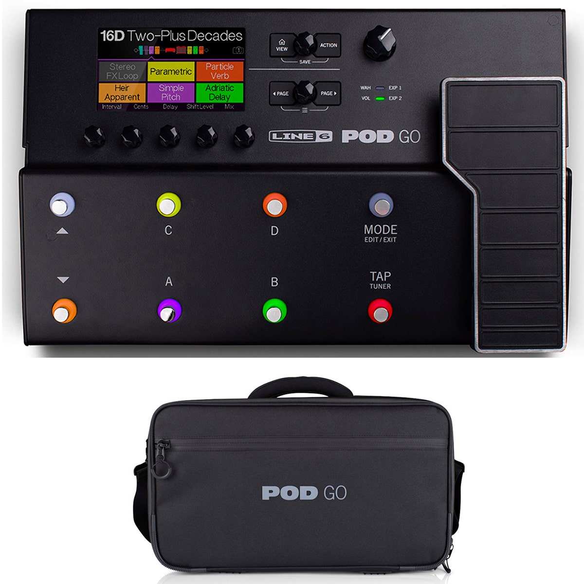 Line 6 POD GO Guitar Amp, Cabinet, and Effects Modeler w/ Shoulder Bag