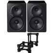 Mackie HR824 mk2 2-Way Studio Monitor Pair with IsoAcoustics ISO-200 Isolation Stands