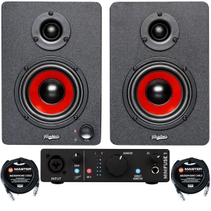 headliner hd3 3 5 multimedia reference monitors le red w arturia minifuse 1 cables