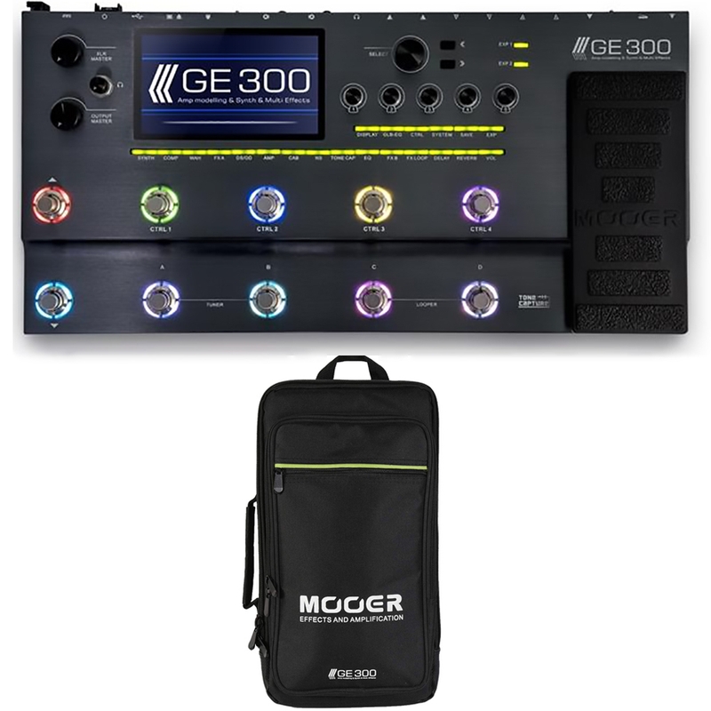 Mooer Audio GE 300 Amp Modeling Synth Multi Effects FX Guitar Effects Pedal w/ SC-300 Case