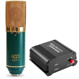 MXL V67i Microphone with 48V Phantom Power Power Supply, and Cable