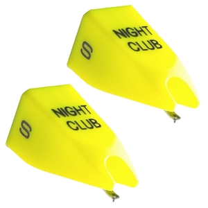 2 pack of ortofon night club spherical replacement stylus yellow