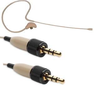OSP HS-09 Tan Headset Microphone with Replacement Cables for Sony Earset Mics (3.5 mm plug)
