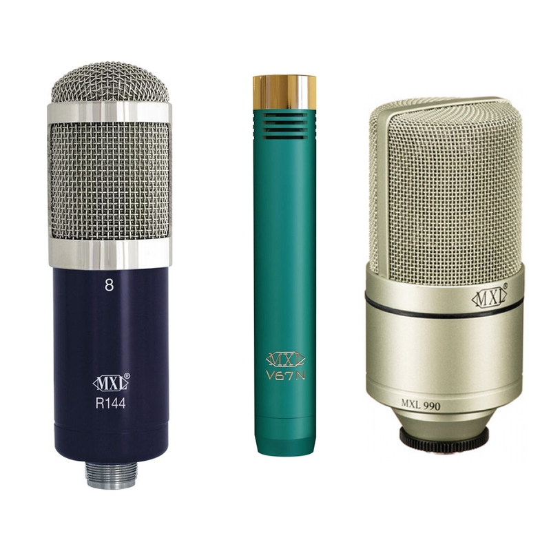 MXL Electric Guitar Microphone Pack w/ R144, V67N, 990 Microphones