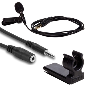 rode smartlav plus lavalier microphone with 25 ft trs 3 5mm extension cable and vampire clip