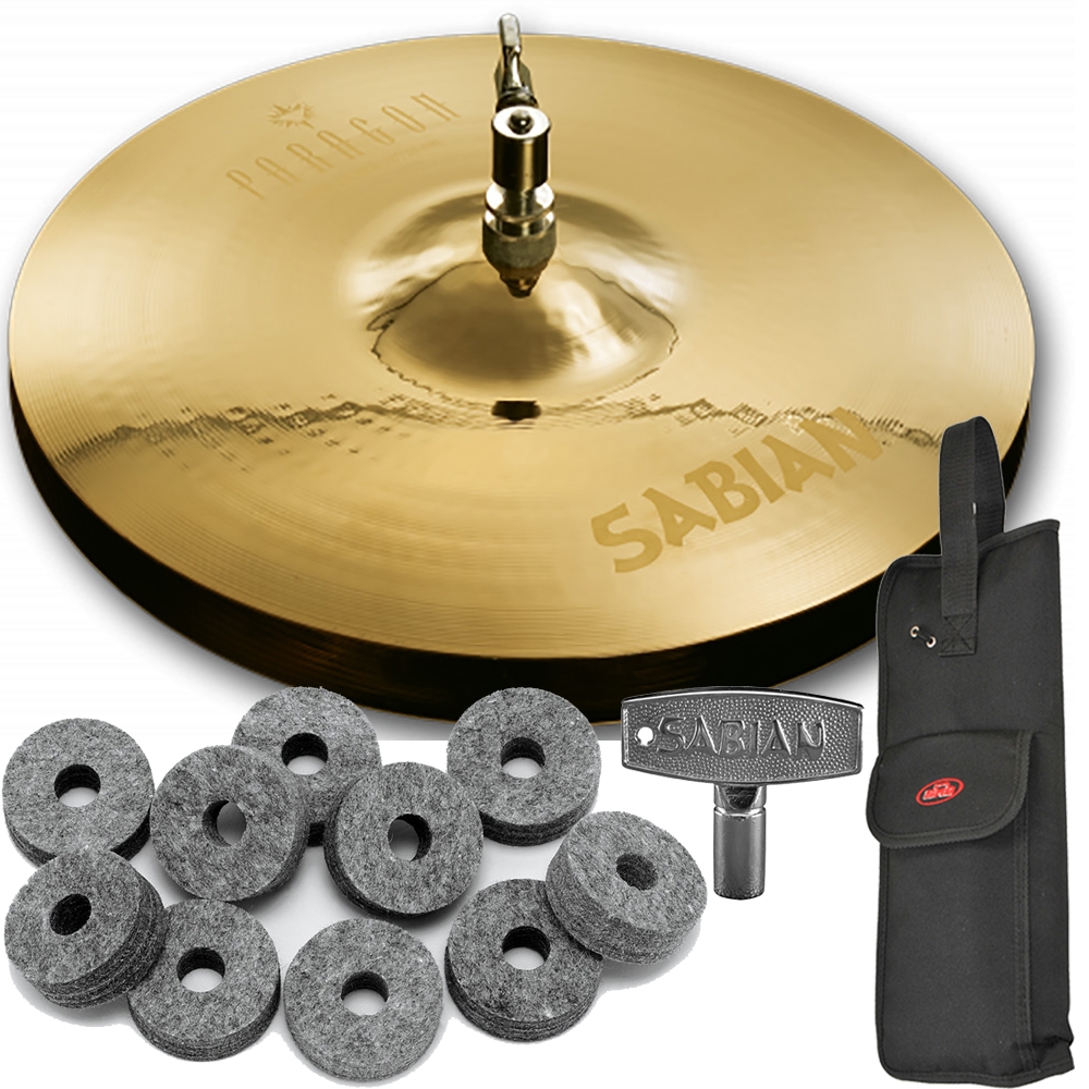 Sabian Np1302n Neil Peart Paragon Hi Hats 13 With Stick Bag Drum Key And Cymbal Felts