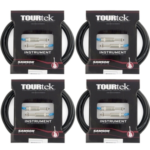 4 pack of tourtek ti10 1 4 instrument cables 10ft straight straight connectors bu trtk sati10 4pack