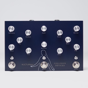 collision devices nocturnal modulated delay tremolo shimmer reverb guitar effects pedal