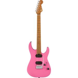 charvel pro mod dk24 hh 2pt cm guitar caramelized maple fretboard bubblegum pink