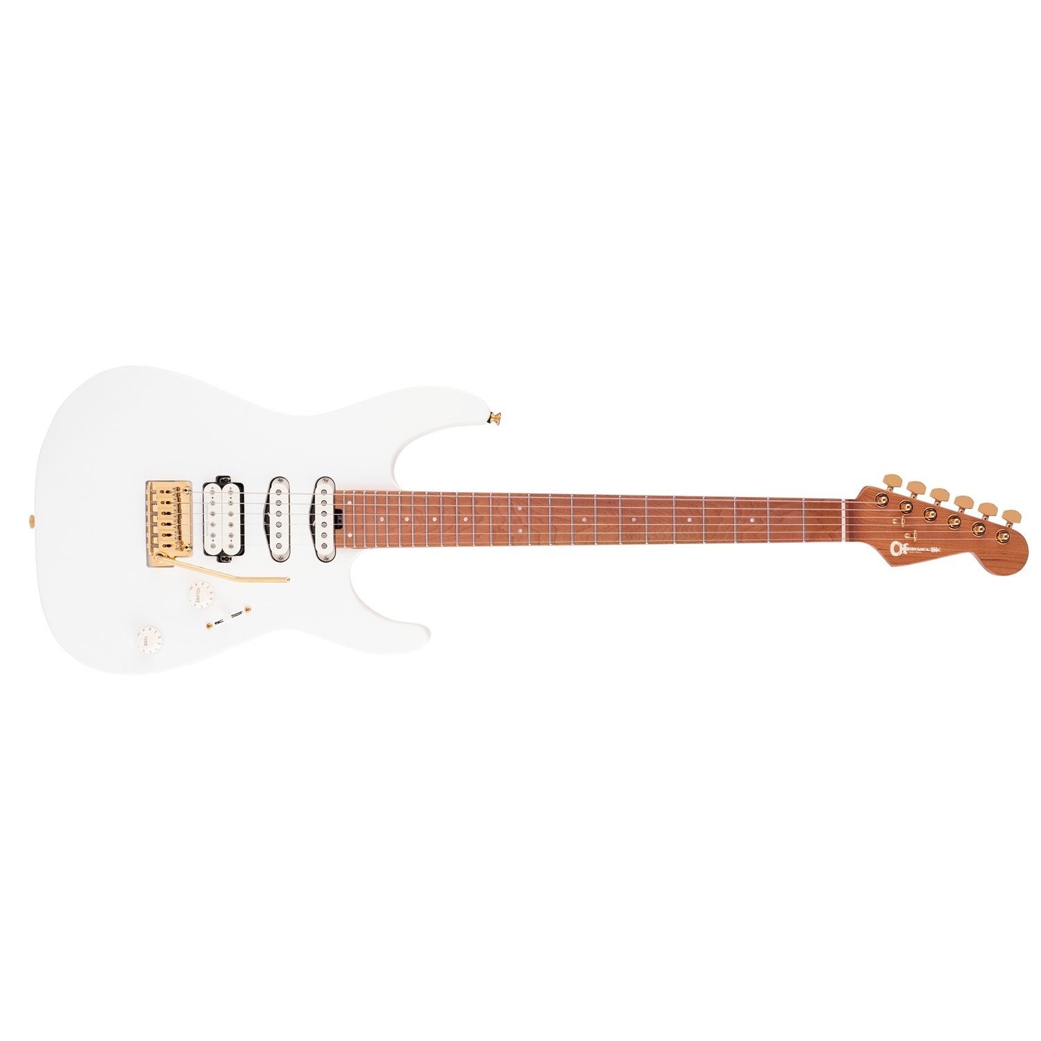 Glat klassisk Tanzania Charvel Pro-Mod DK24 HSS 2PT CM Guitar, Caramelized Maple Fretboard, Snow  White