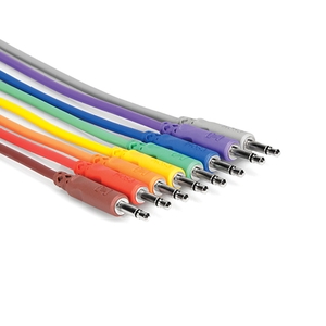 hosa cmm 845 unbalanced eurorack modular patch cables 3 5 mm ts to same 1 5 ft