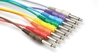 Hosa 2 pack of Unbalanced Patch Bay Cables, 1/4 in TS to Same, 8 pc 1 ft CPP-830