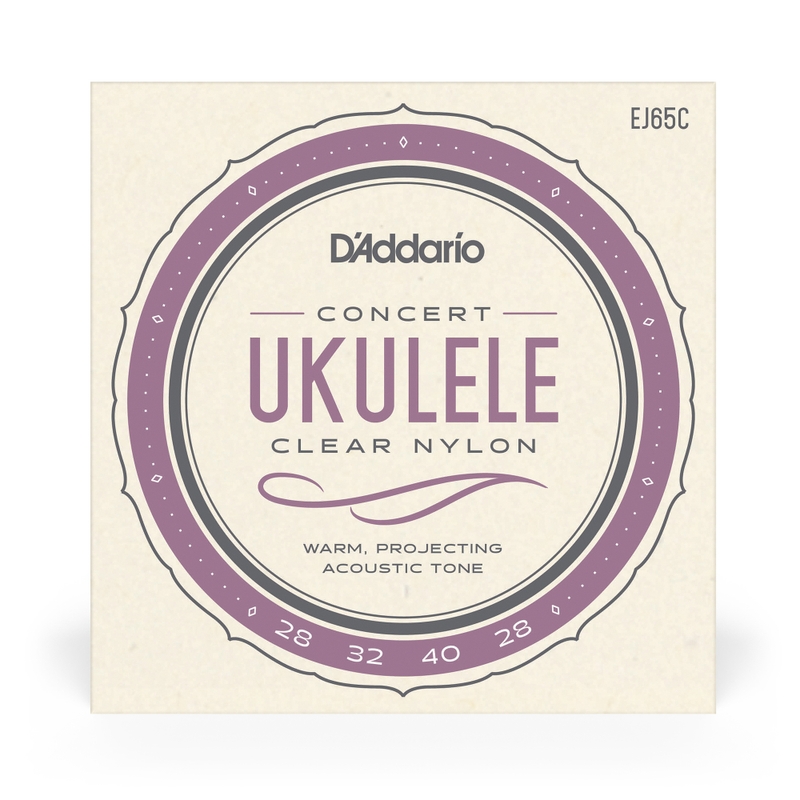 D'Addario EJ65C ProArte Custom Extruded Clear Nylon Concert Ukulele Strings 12-Pack