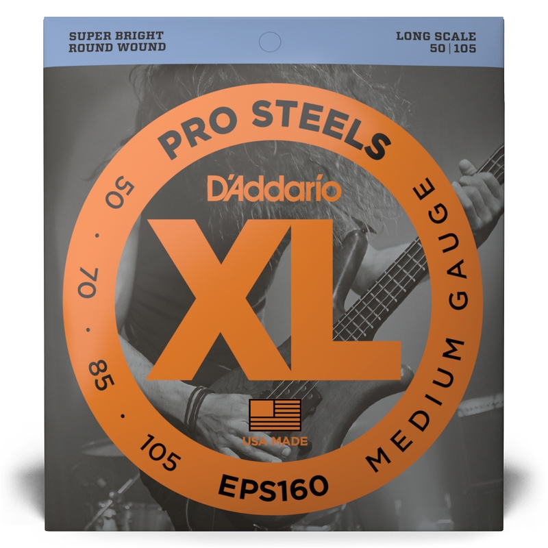 D'Addario EPS160 ProSteels Medium Long Scale Bass Guitar Strings (50-105)