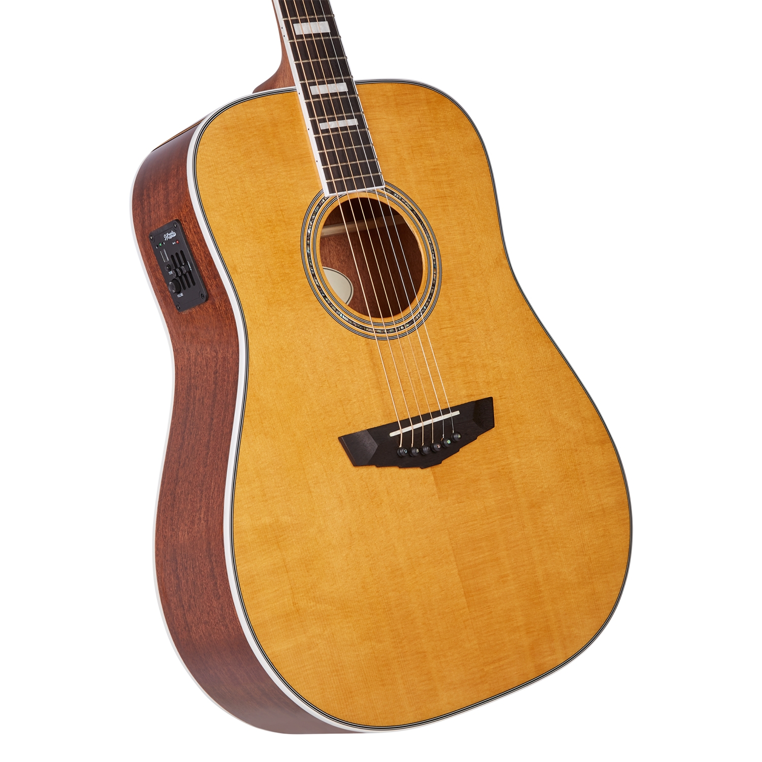 D Angelico Premier Lexington Acoustic Electric Guitar Ovangkol Fretboard Vintage Natural