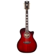 D'Angelico Premier Fulton 12-String Acoustic Electric Guitar, Ovangkol Fretboard, Trans Black Cherry Burst