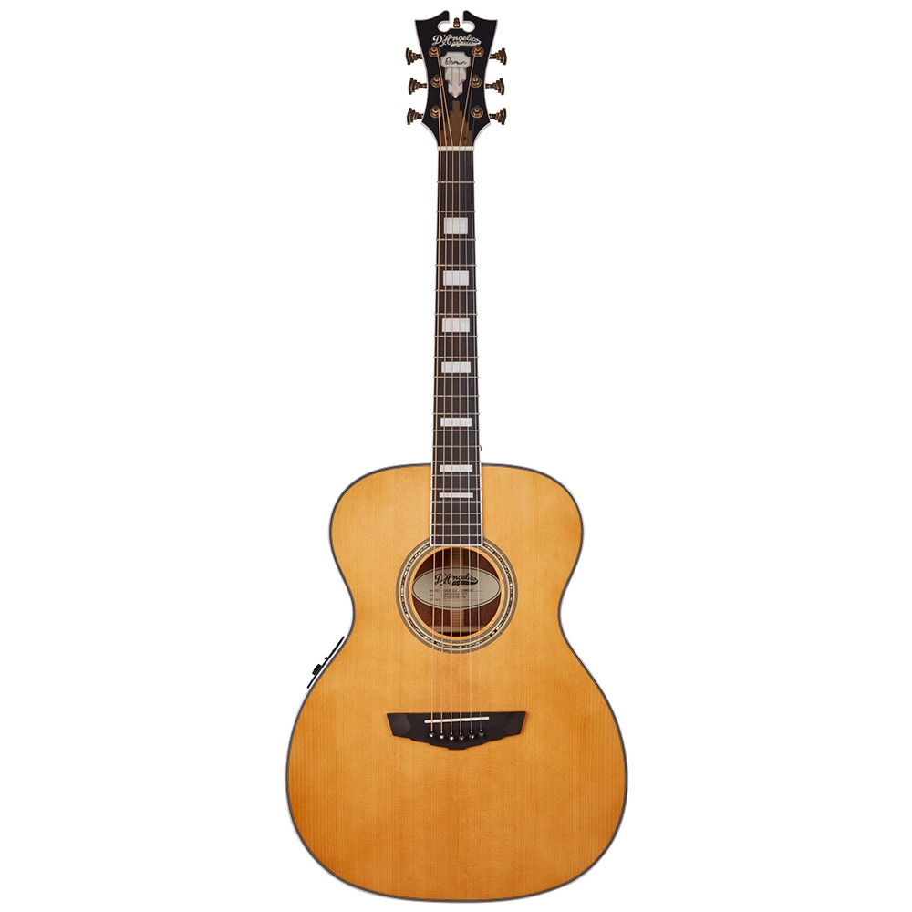 D Angelico Guitars Premier Tammany Acoustic Electric Guitar Ovangkol Fretboard Vintage Natural