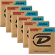 6 Sets of Dunlop DAP1254 Phosphor Bronze Light Acoustic Guitar Strings (12-54)