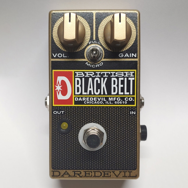 Daredevil Pedals British Black Belt Overdrive / Distortion Guitar Effects Pedal, Gold