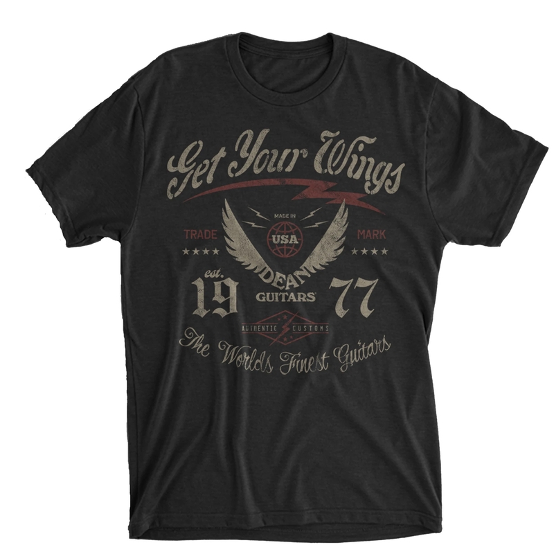 Dean Guitars Get Your Wings 1977 T-Shirt, M