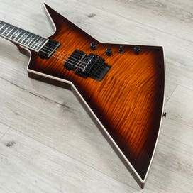 dean usa zero floyd guitar ebony fretboard flame maple top fishman fluence modern set tiger eye