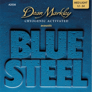 dean markley 2036 blue steel medium light acoustic guitar strings 12 54