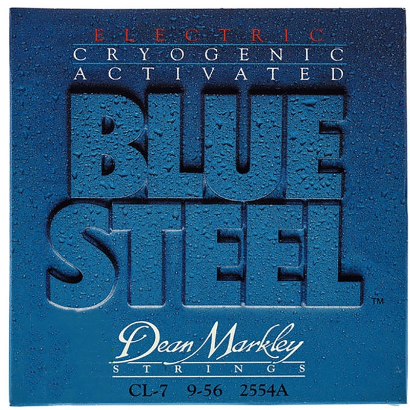 Dean Markley 2554A Blue Steel 7-String Electric Guitar Strings, Custom Light (9-56)