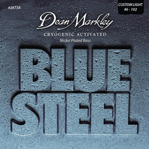 dean markley 2673a blue steel nps bass guitar strings custom light 4 string 46 102