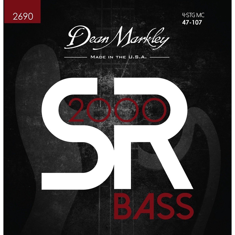 Dean Markley 2690 SR2000 Bass Guitar Strings, Custom Medium, 4 String, 47-107