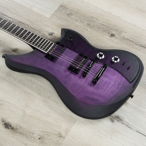 dunable yeti guitar purple black burst ebony fretboard direwolf pickups