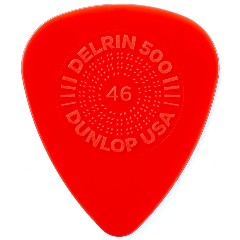 Dunlop 450R46 Prime Grip Delrin 500 Guitar Picks, 0.46mm, 72-Pack