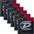 6 Sets of Dunlop DHCN1060-7 Heavy Core 7-String Nickel Plated Steel Electric Strings, Heavy 7 (10-60)