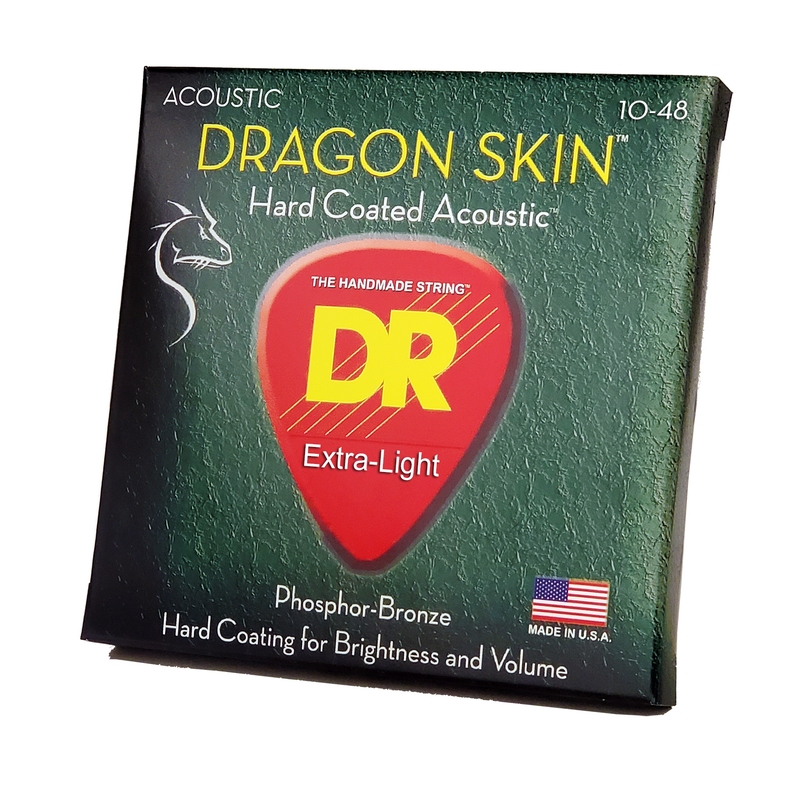 DR Strings Dragon Skin Clear Coated Acoustic Guitar Strings: Extra Light 10-48