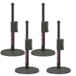 (4-Pack) On-Stage Stands DS7200QRB Quick-Release Adjustable Desktop Microphone Stand in Black