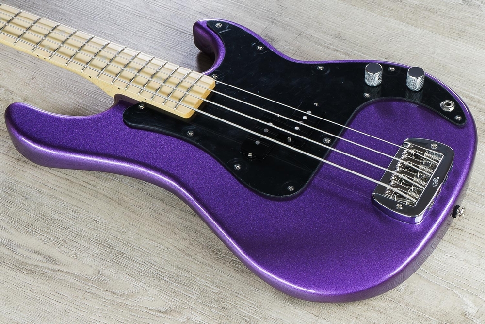 G&L USA LB-100 Electric Bass, Maple Fingerboard, Hard Case - Royal Purple
