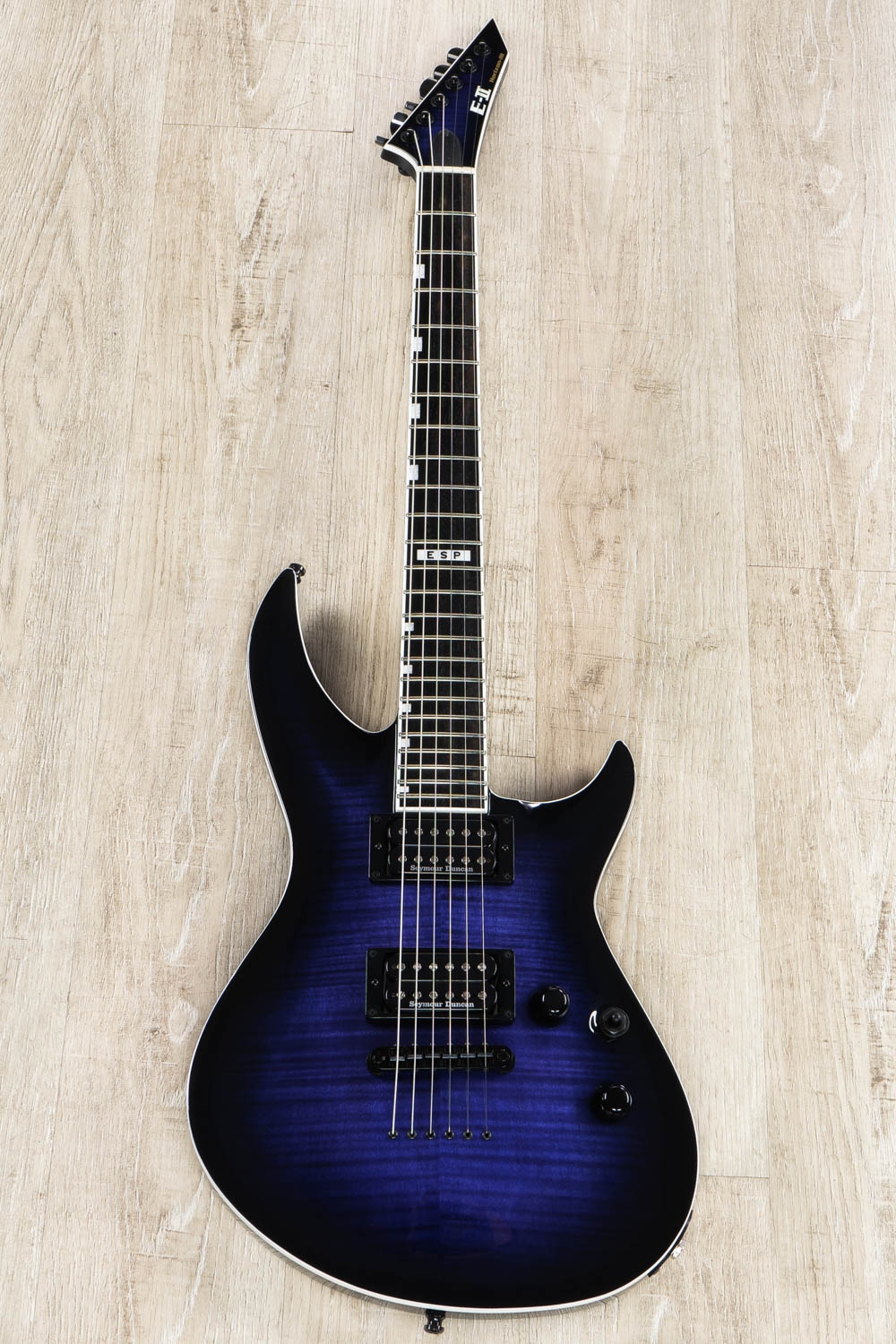 Esp E Ii Horizon Iii Fm Electric Guitar Flamed Maple Top Reindeer Blue Finish