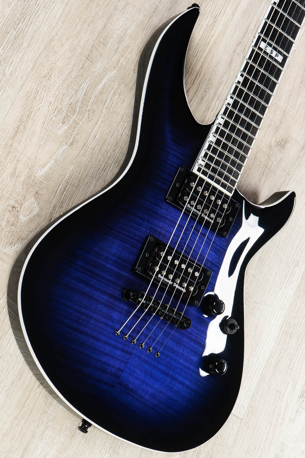 Esp E Ii Horizon Iii Fm Electric Guitar Flamed Maple Top Reindeer Blue Finish