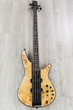 Ibanez SR1700BE NT Premium 4-String Electric Bass, Poplar Burl/Walnut Top - Natural