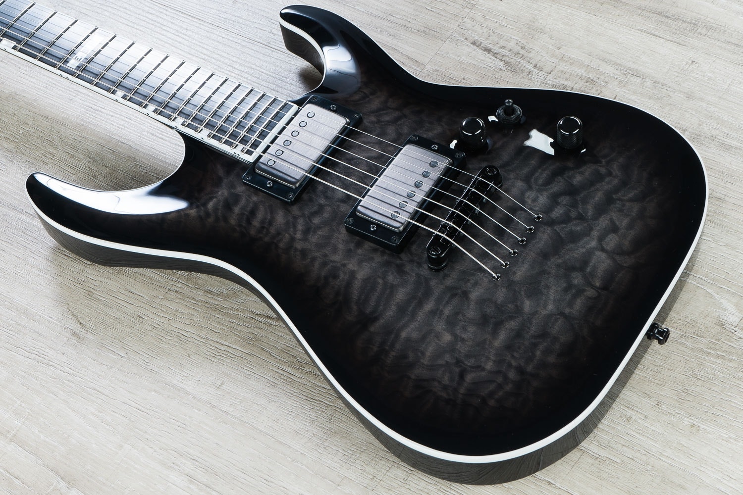 ESP E-II Horizon NT-II Electric Guitar, Quilted Maple Top, Hard Case - See  Thru Black Sunburst (B-STOCK)