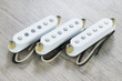 Bare Knuckle Trilogy Suite 6-String Single Coil Strat Pickup Set, Flat Profile, White Covers