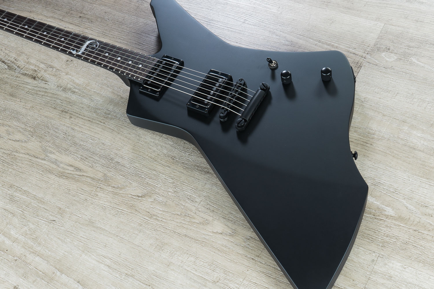 Esp Ltd James Hetfield Signature Snakebyte Electric Guitar With Hard Case Black Satin Finish B Stock